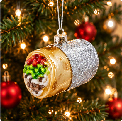 Glass Burrito Christmas Ornament