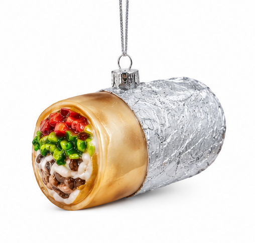 Glass Burrito Christmas Ornament
