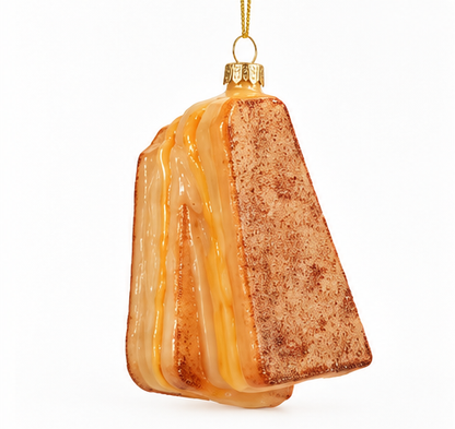 Glass Grilled Cheese Christmas Ornament