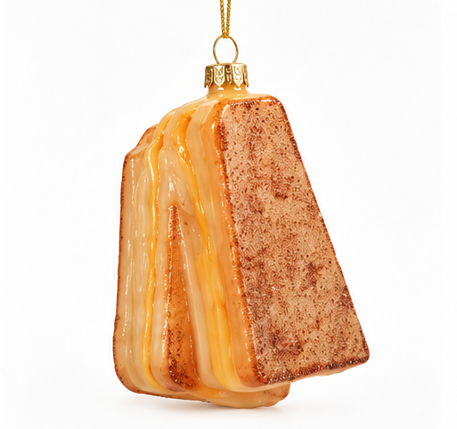 Glass Grilled Cheese Christmas Ornament
