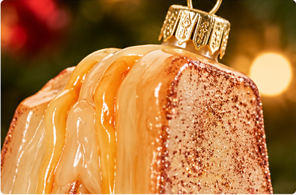 Glass Grilled Cheese Christmas Ornament