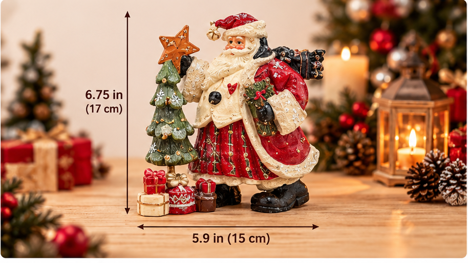 Santa & Tree Table Decor – 6.75 in